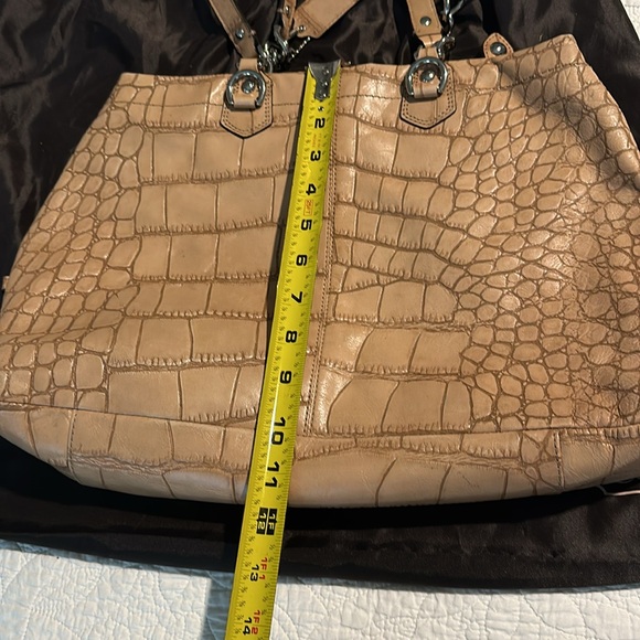 NWOT Vintage Coach Ashley Tan Brown Crocodile Embossed Leather Purse - Picture 8 of 10